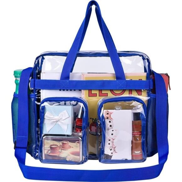 Clear Bag Stadium Approved 12x6x12 Clear Tote Bag with Removable Strap Lunch Bag - Picture 1 of 7